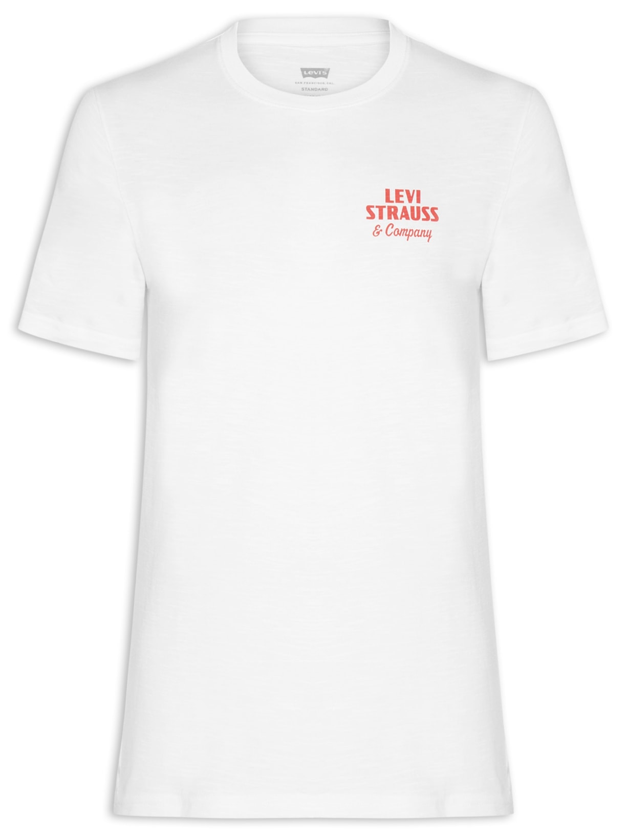 Camiseta Masculina Com Estampa E Gola Tradicional Branco Levi's