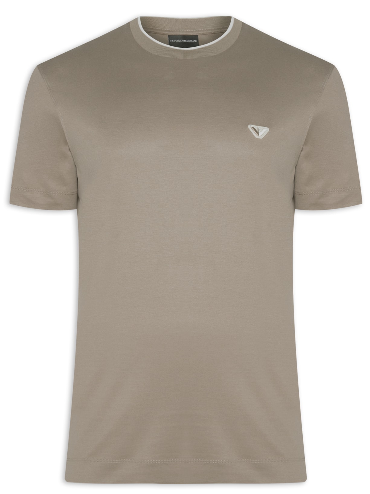 Camiseta Masculina Com Logo Friso - Bege