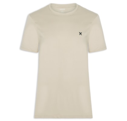 Camiseta Masculina com Peixe Bordado Família - Marrom