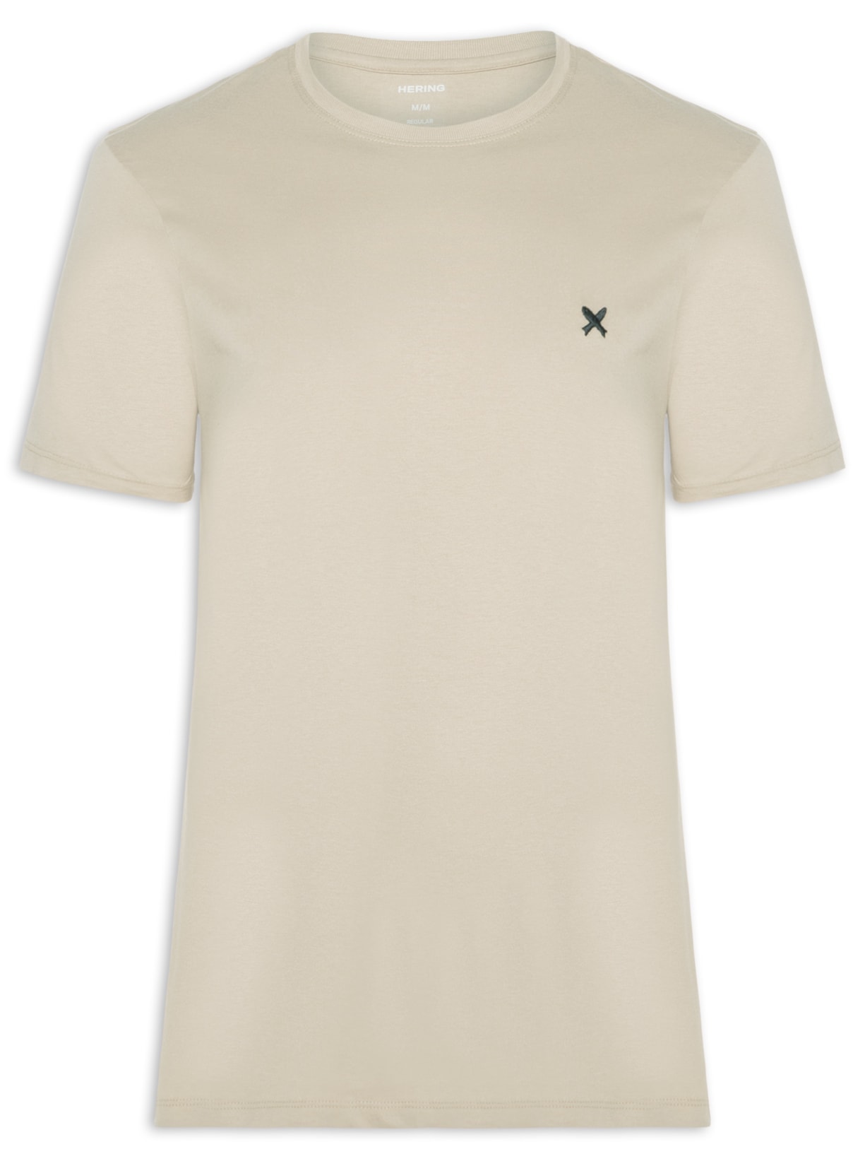 Camiseta Masculina com Peixe Bordado Família - Marrom