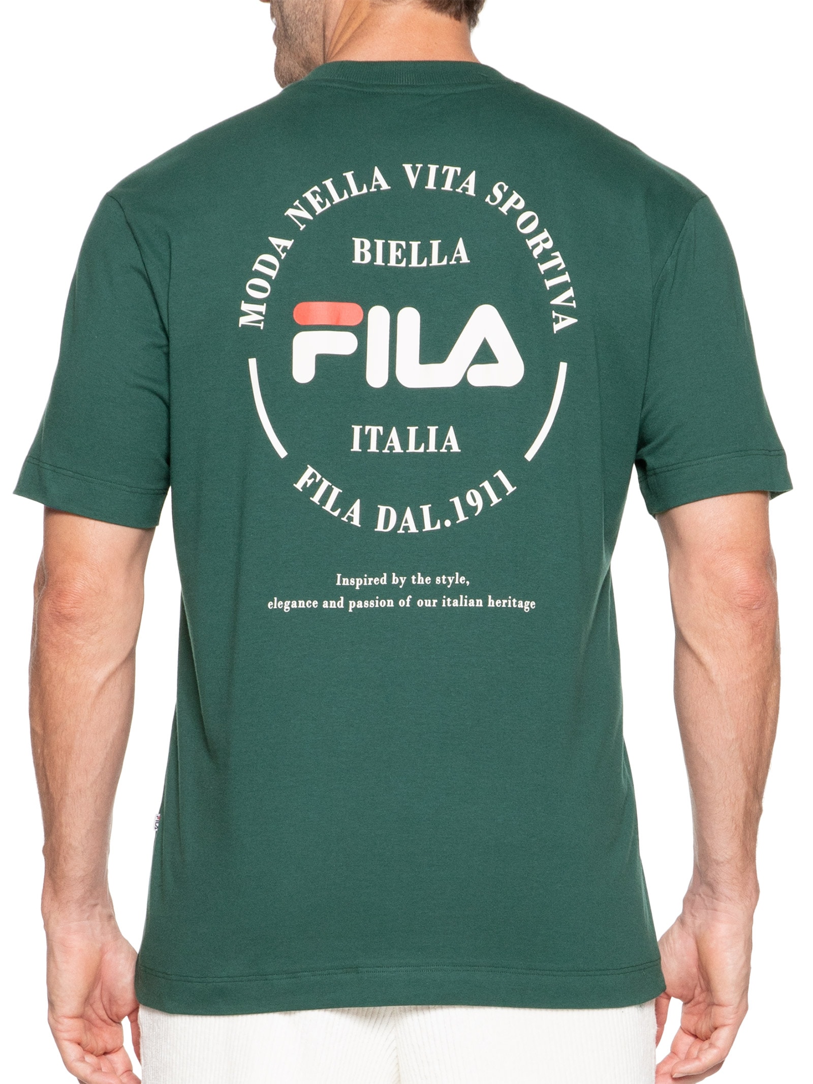 Fila - Camiseta Masculina Comfort Biella 1911 - Verde