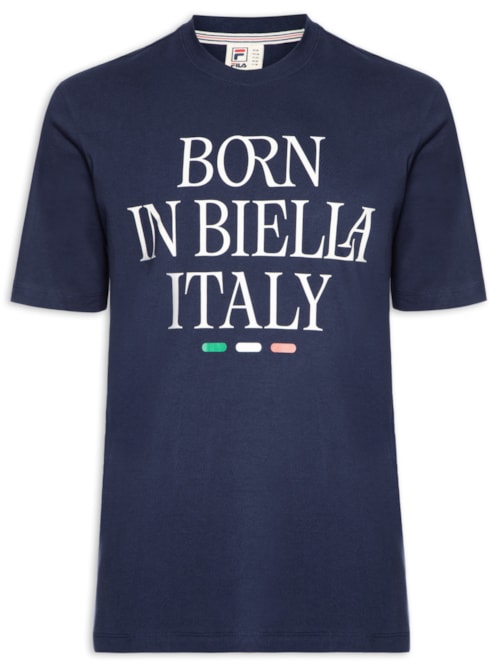 Camiseta Masculina Comfort Born In Biella - Azul