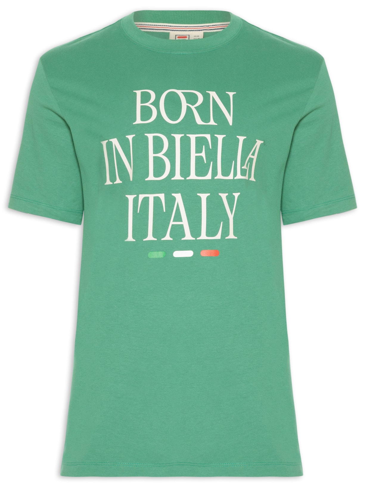 Camiseta Masculina Comfort Born In Biella Letter - Verde