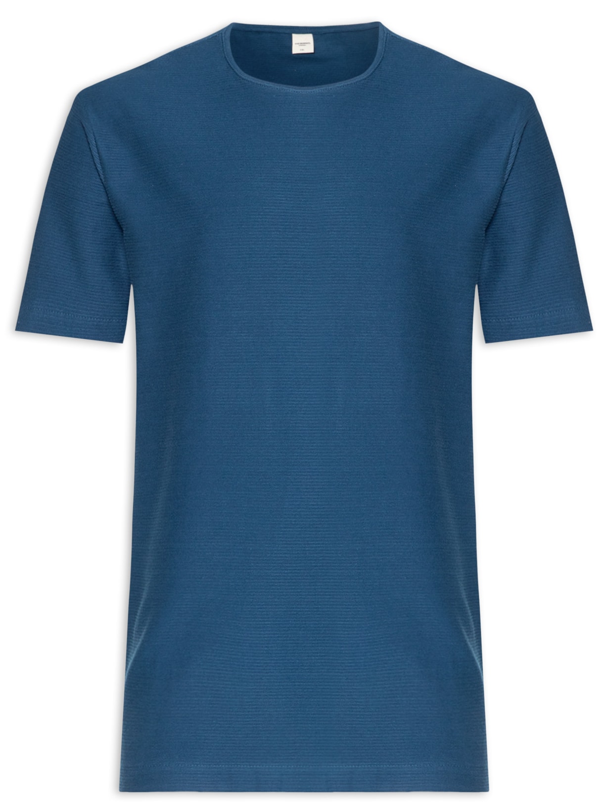 Camiseta Masculina Comfort Em Malha Texturizada - Azul