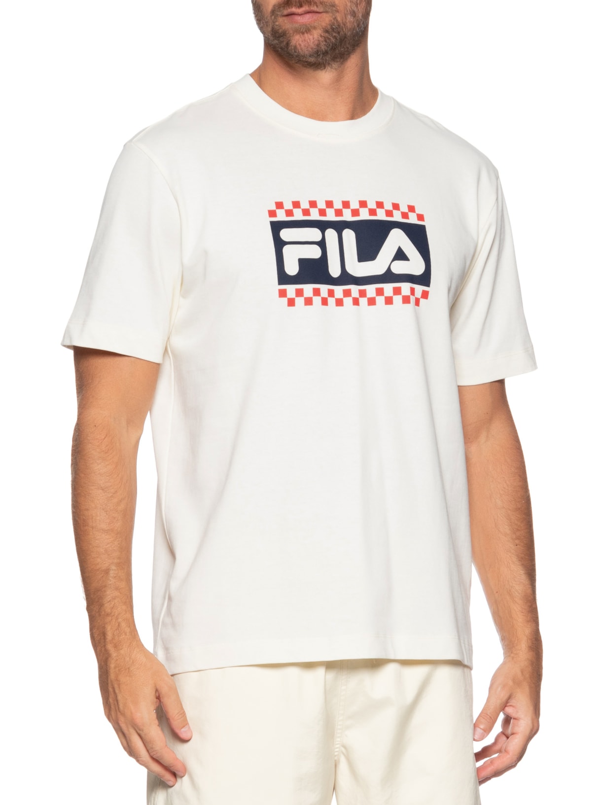 Camiseta Masculina Comfort Gt Off White Fila