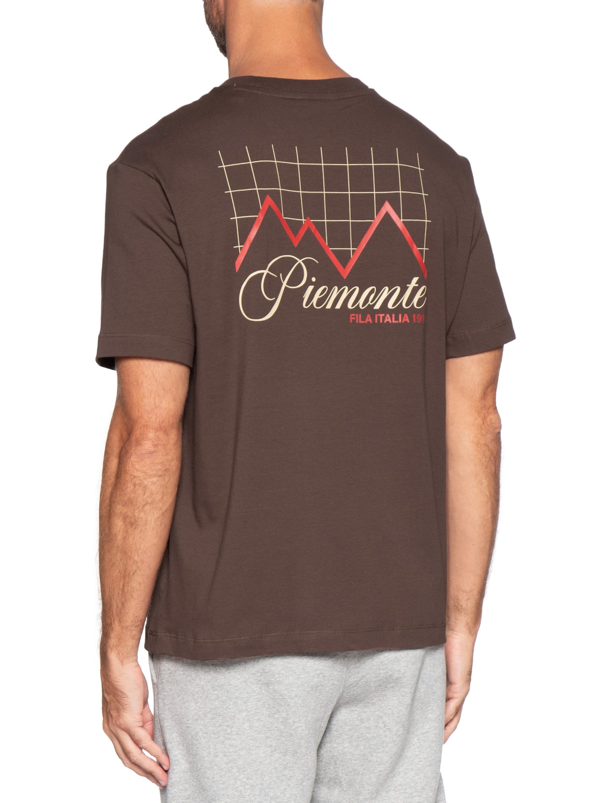 Camiseta Masculina Comfort Piemonte Graphic Marrom Fila