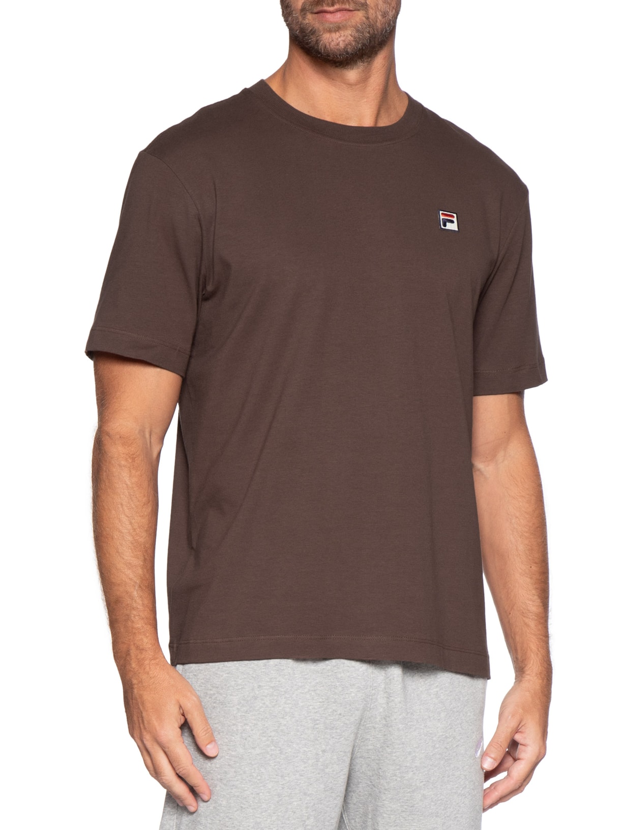 Camiseta Masculina Comfort Piemonte Graphic Marrom Fila