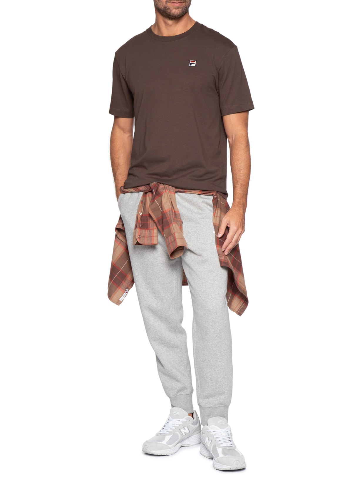 Camiseta Masculina Comfort Piemonte Graphic Marrom Fila