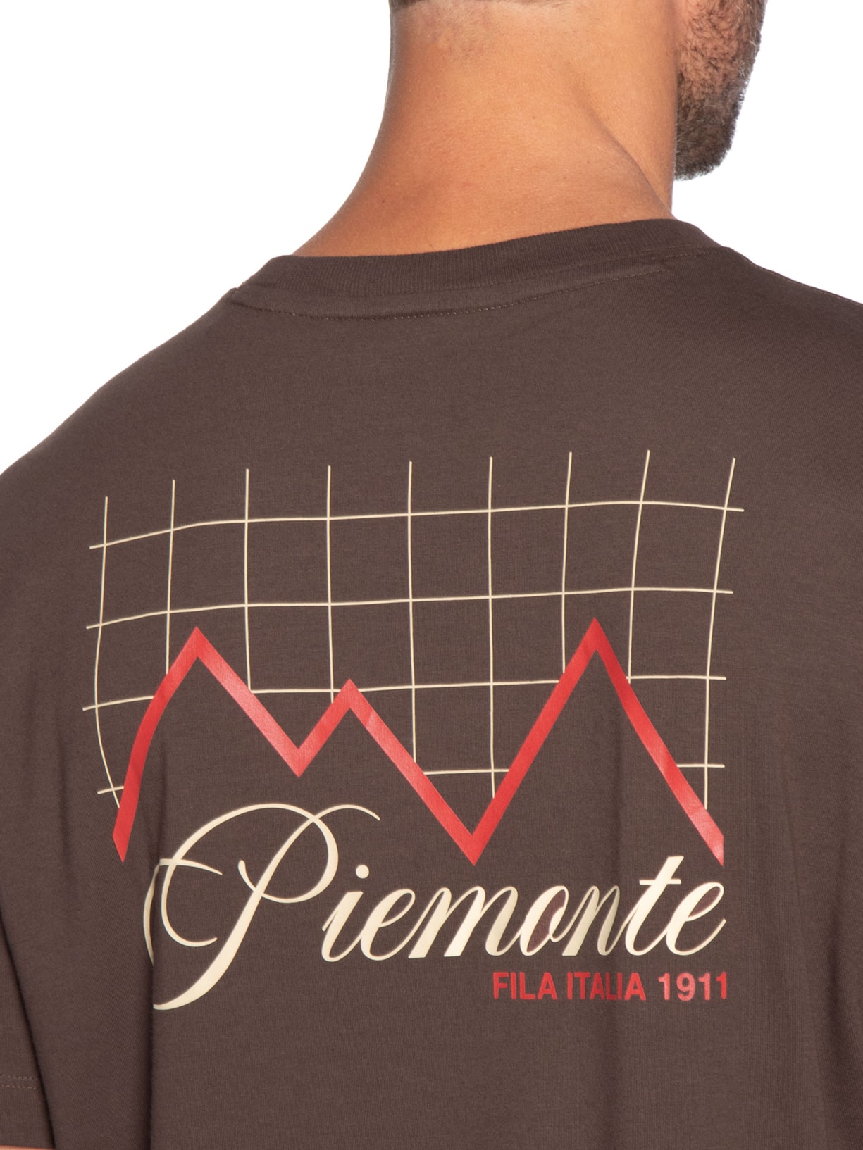 Camiseta Masculina Comfort Piemonte Graphic Marrom Fila