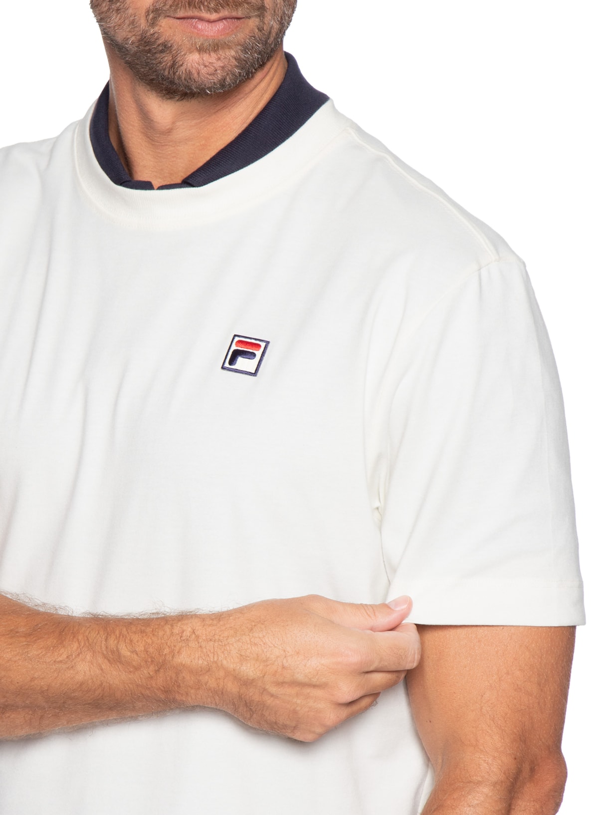 Camiseta Masculina Comfort Piemonte Graphic Off White Fila