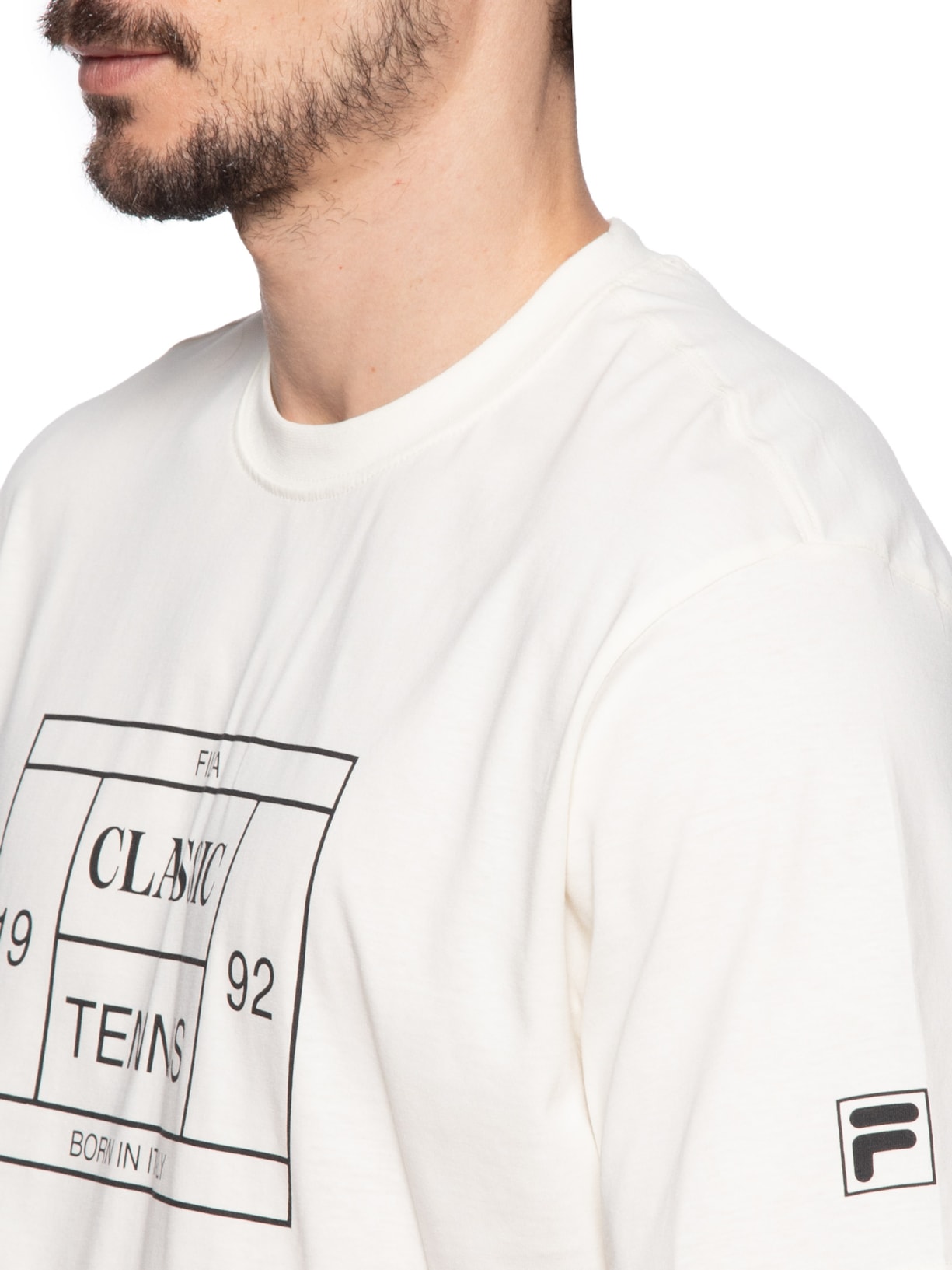 Camiseta Masculina Comfort Tennis Union Classics Off White Fila