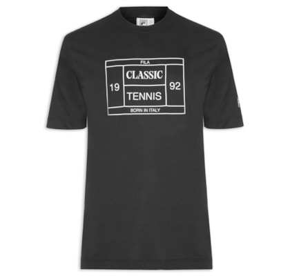 Camiseta Masculina Comfort Tennis Union Classics - Preto