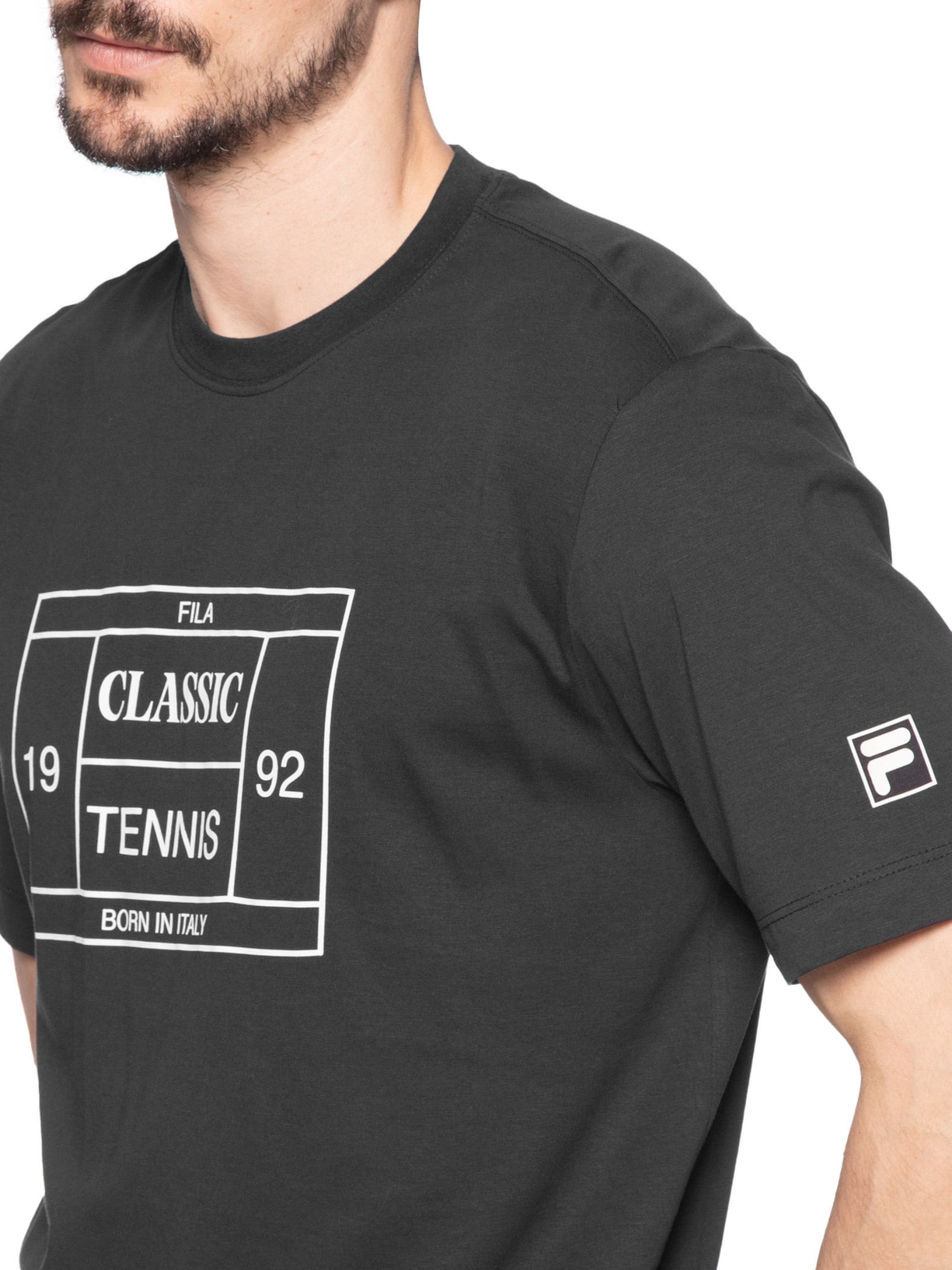 Camiseta Masculina Comfort Tennis Union Classics Preto Fila