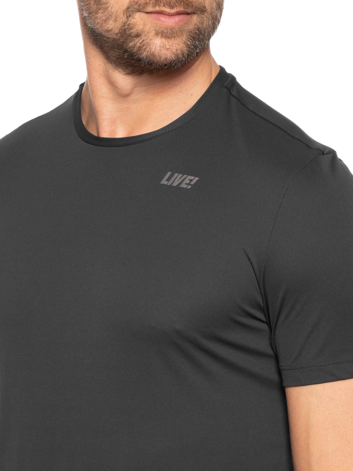 Camiseta Masculina Comfy Bio Stretch Men Preto Live!