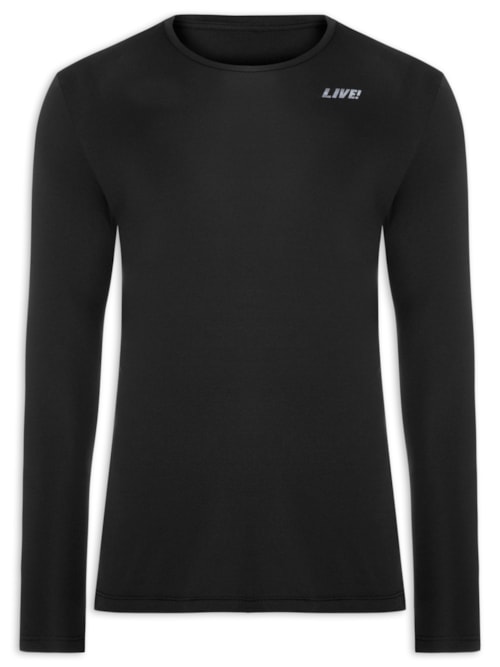 Camiseta Masculina Comfy Manga Longa Co2 Men - Preto