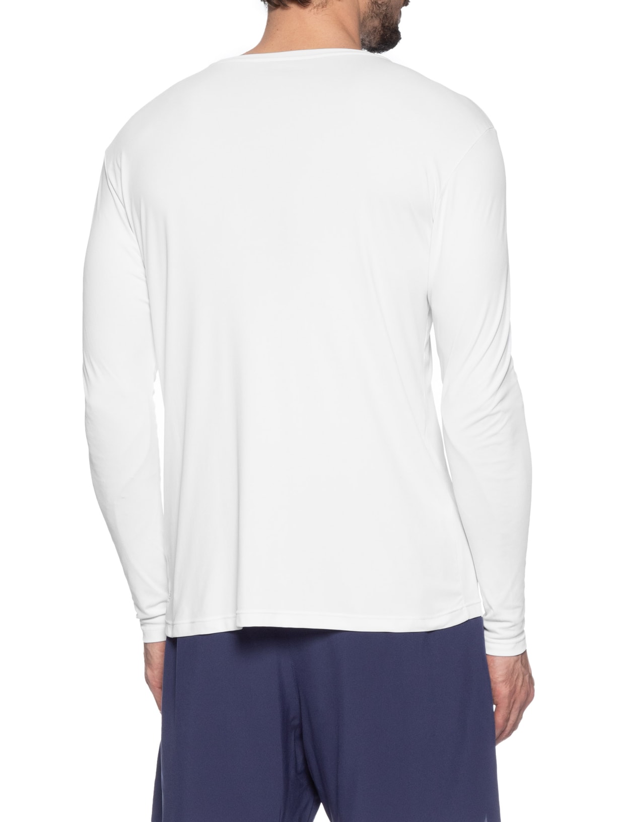 Camiseta Masculina Comfy Manga Longa Link Co2 Men Branco Live!