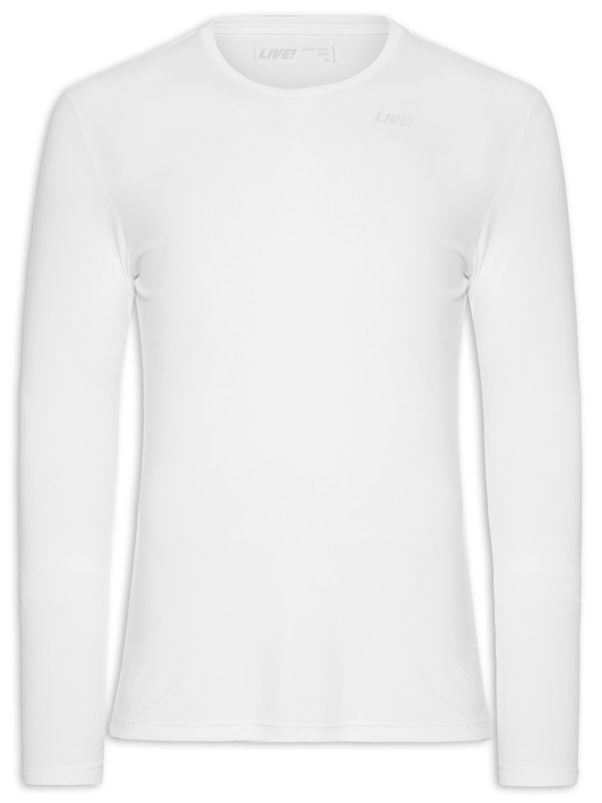 Camiseta Masculina Comfy Manga Longa Link Co2 Men Branco Live!