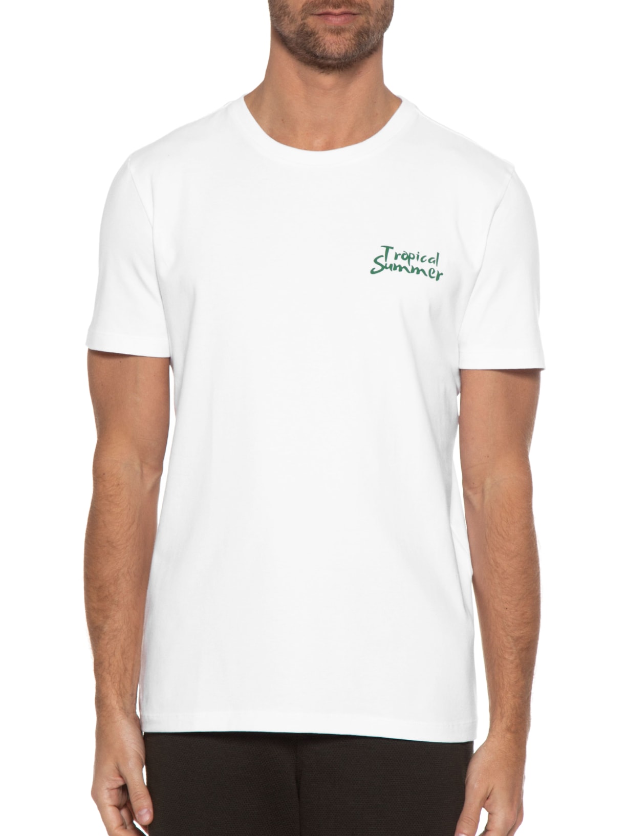 Camiseta Masculina Confort Estampado Branco Barche