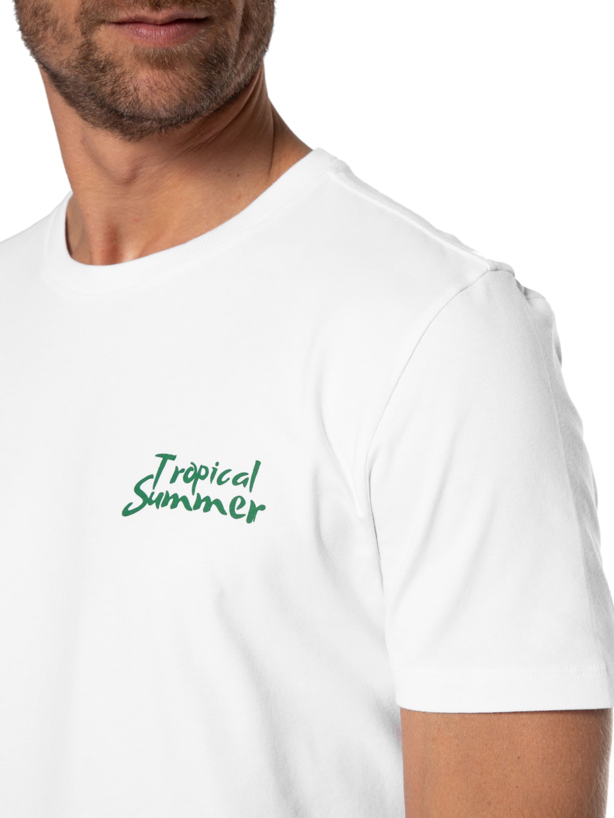 Camiseta Masculina Confort Estampado Branco Barche