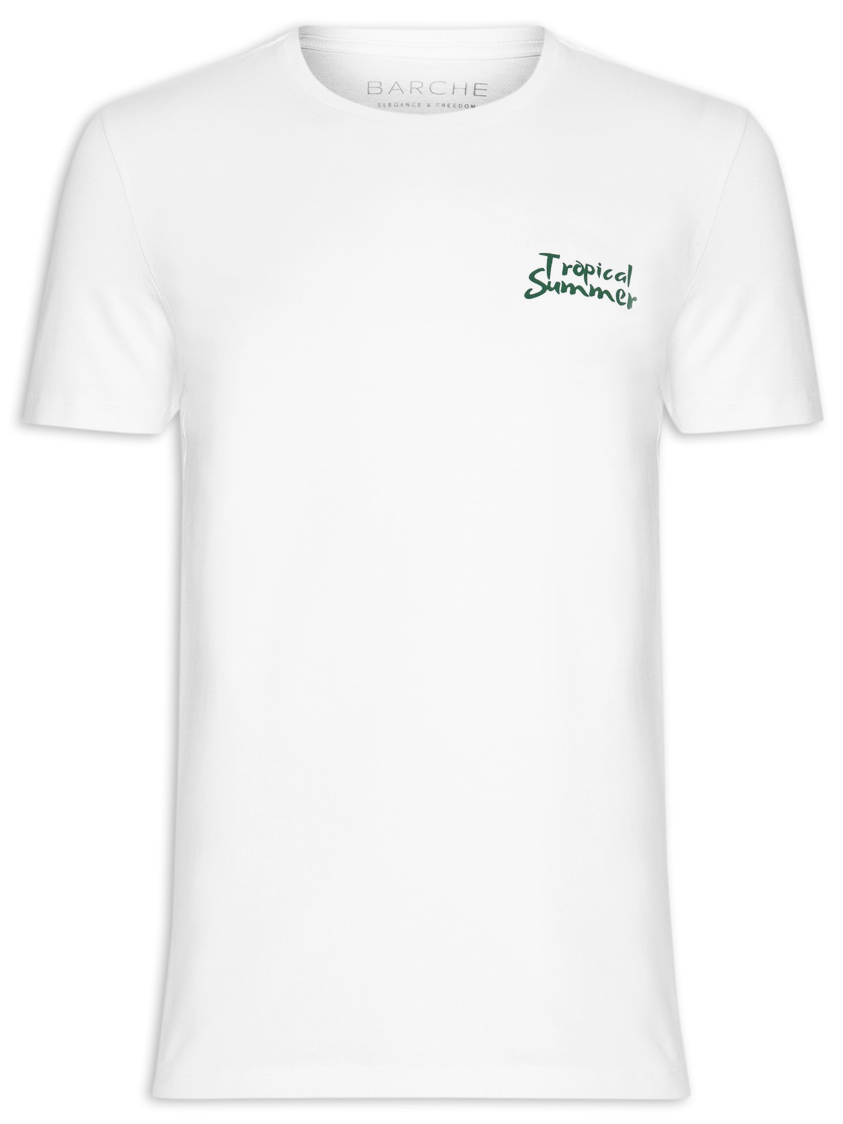 Camiseta Masculina Confort Estampado Branco Barche
