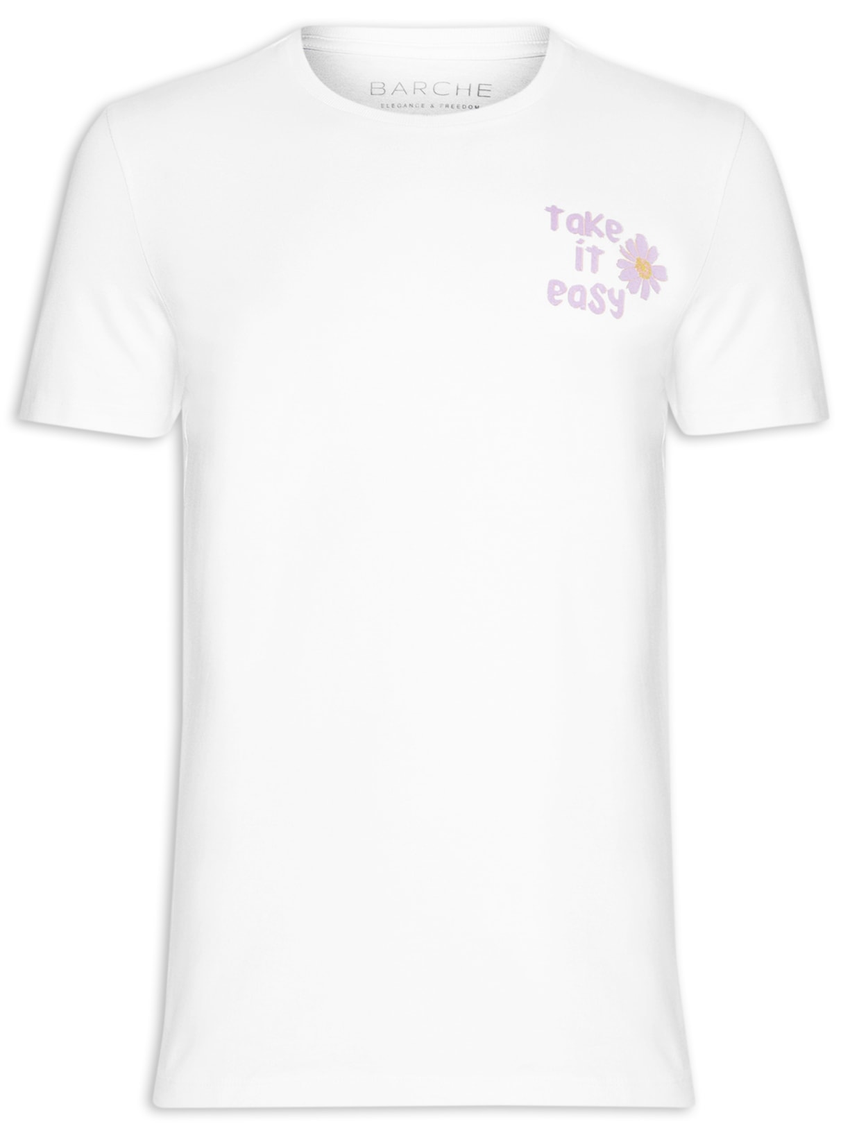 Camiseta Masculina Confort Estampado - Branco