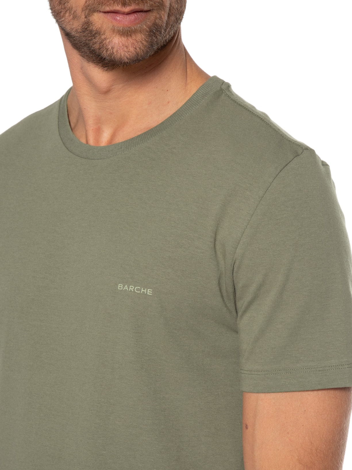 Camiseta Masculina Confort Estampado Verde Barche
