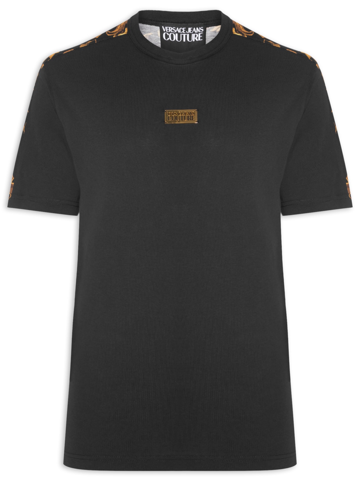 Camiseta Masculina Contr Barroco Print Preto Versace Jeans Couture