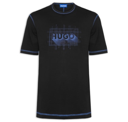 Camiseta Masculina Contrast Crew Neck Nothal - Preto