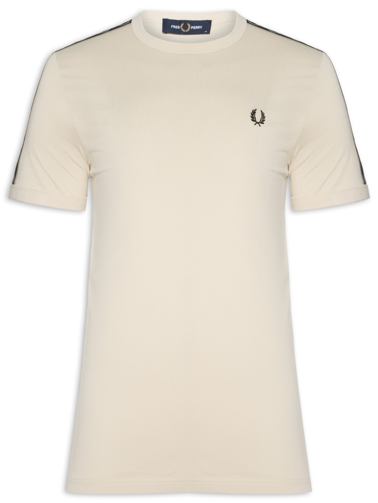 Camiseta Masculina Contrast Tape Ringer - Bege