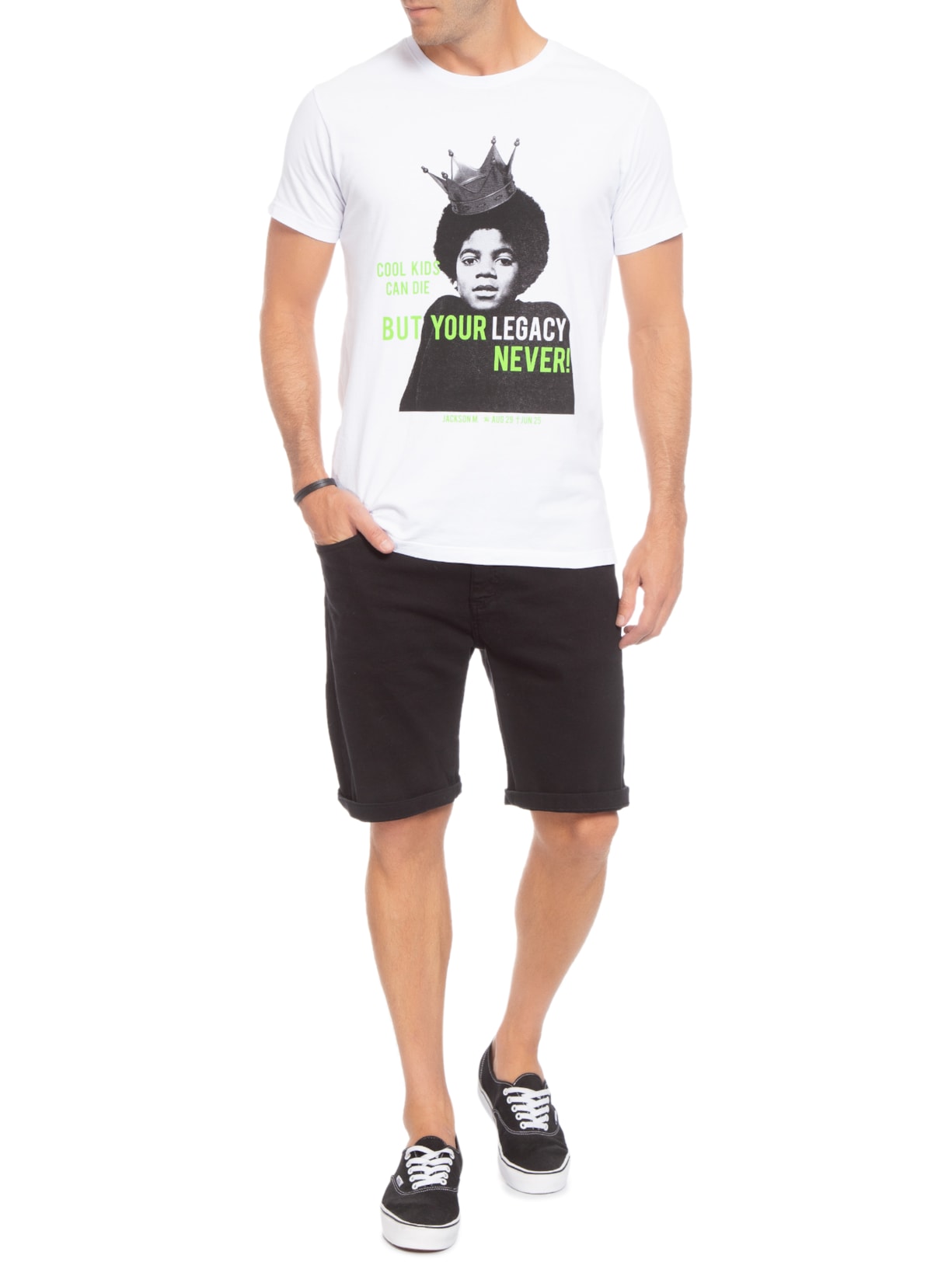 Camiseta Masculina Cool Kids Branco Purple Yellow