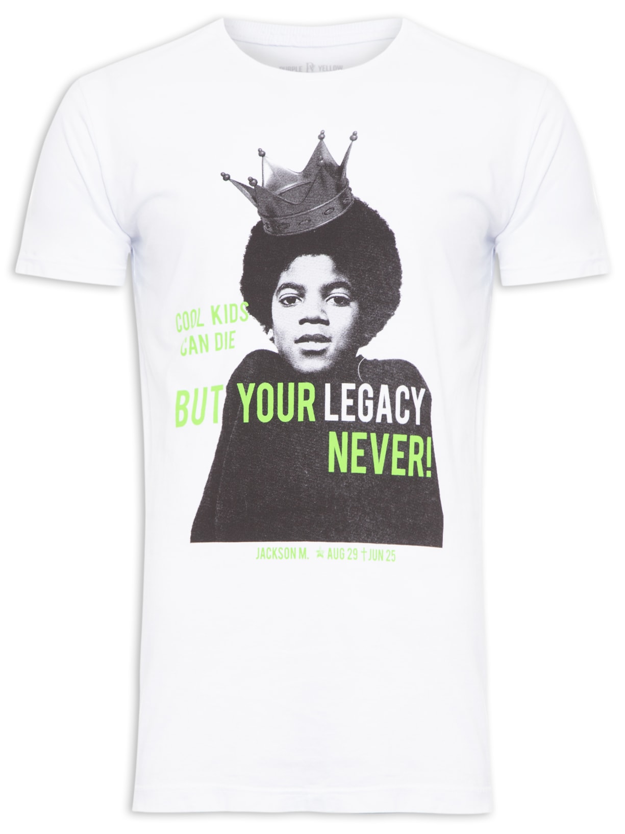 Camiseta Masculina Cool Kids Branco Purple Yellow