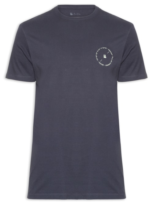 Camiseta Masculina Coordenadas - Azul