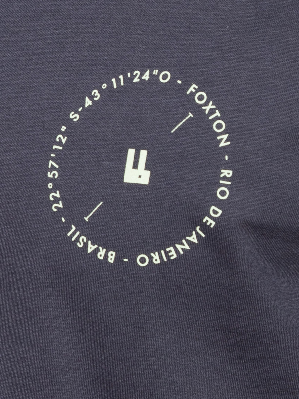  Camiseta Masculina Coordenadas Azul Foxton