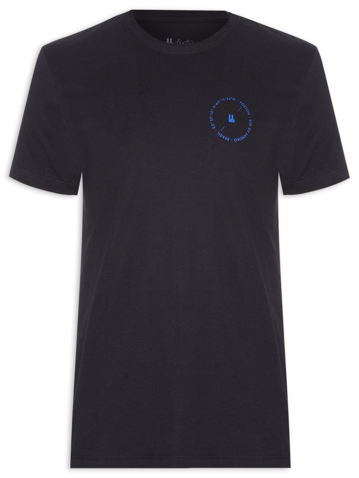 Camiseta Masculina Coordenadas - Preto