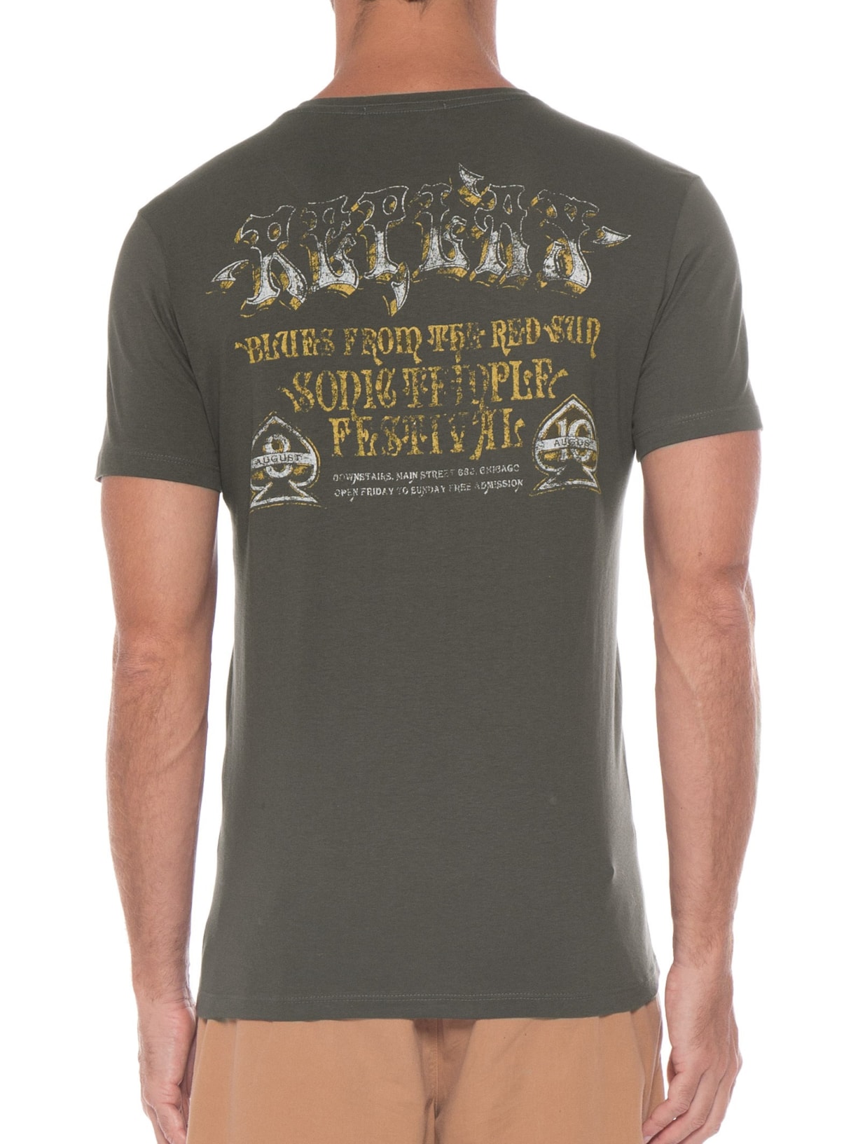 Camiseta Masculina Copas 8 Preto Replay