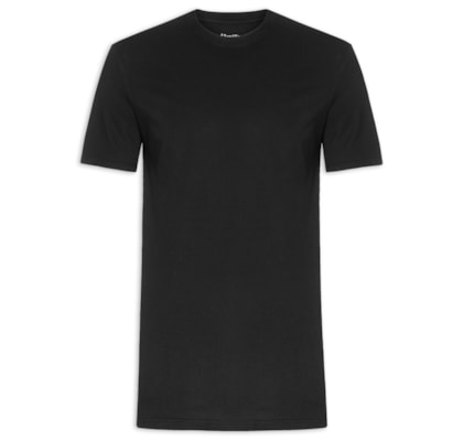 Camiseta Masculina Corações - Preto
