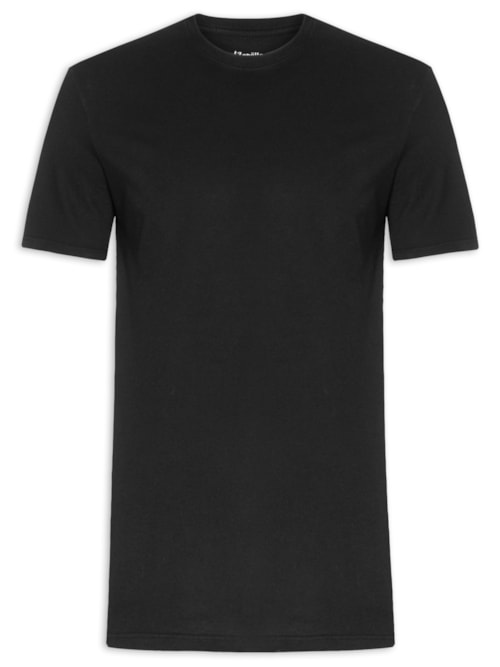 Camiseta Masculina Corações - Preto