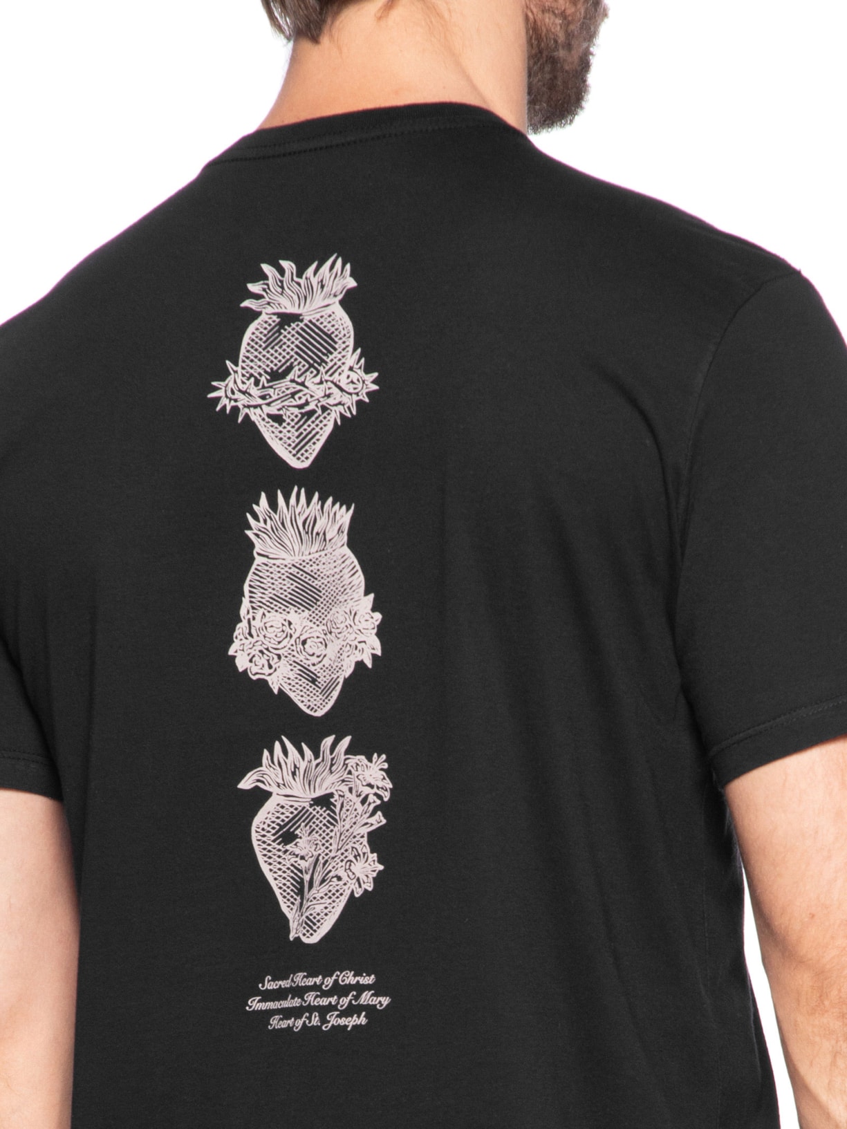 Camiseta Masculina Corações Preto Zapalla