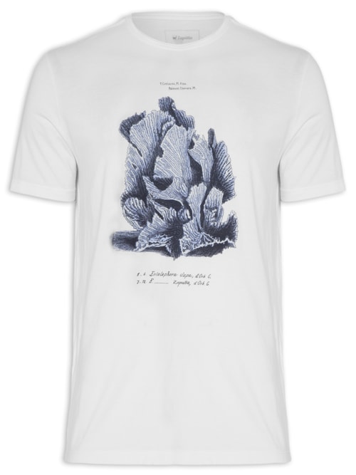 Camiseta Masculina Coral Fossil - Branco