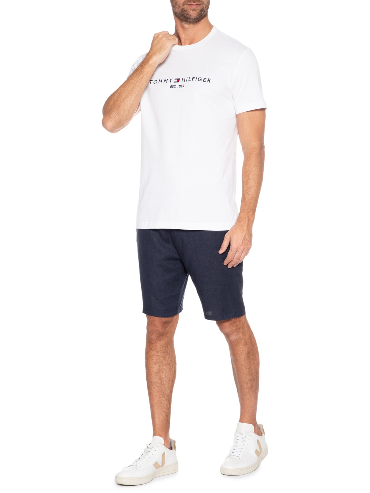 Camiseta Masculina Core Logo Branco Tommy Hilfiger