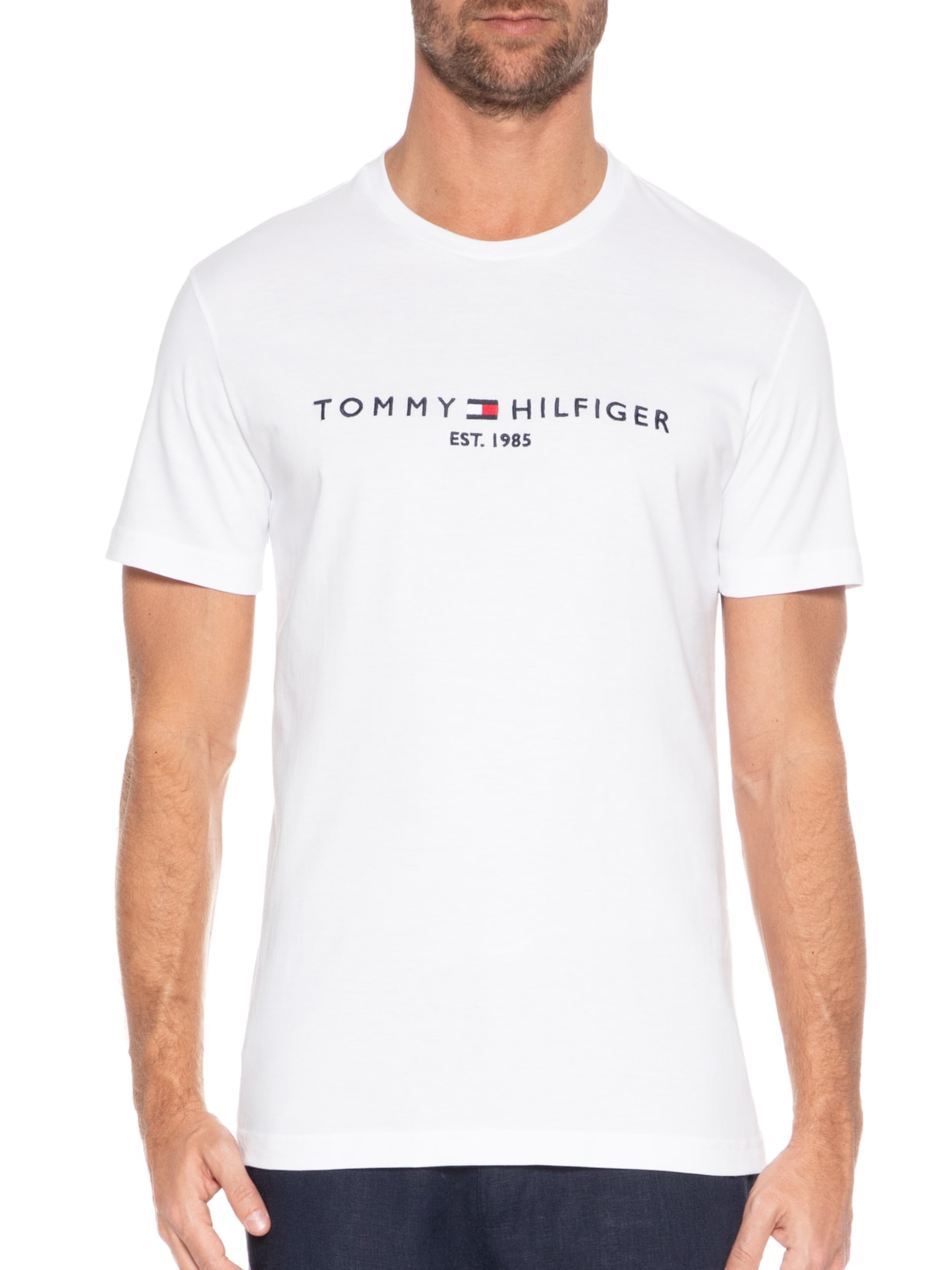 Camiseta Masculina Core Logo Branco Tommy Hilfiger
