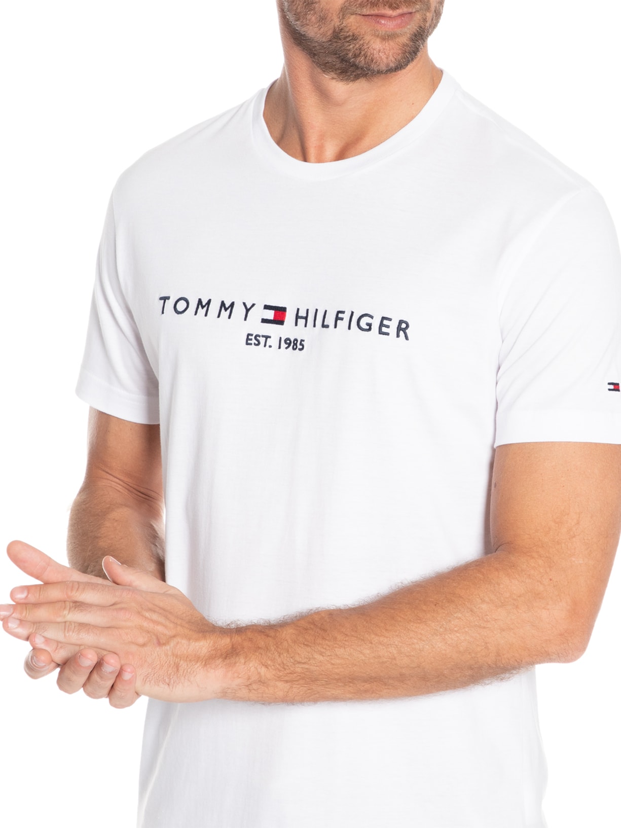 Camiseta Masculina Core Logo Branco Tommy Hilfiger