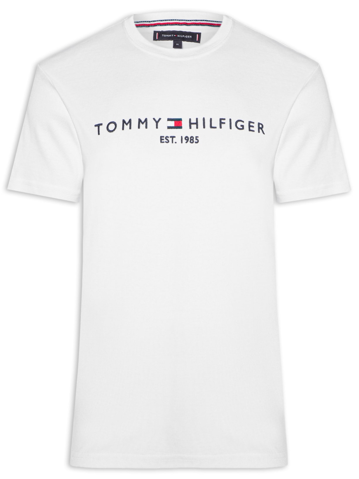 Camiseta Masculina Core TH Logo Bordado Regular Fit Em Algodão - Branco