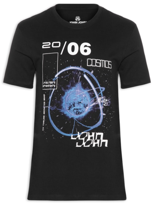 Camiseta Masculina Cosmos - Preto