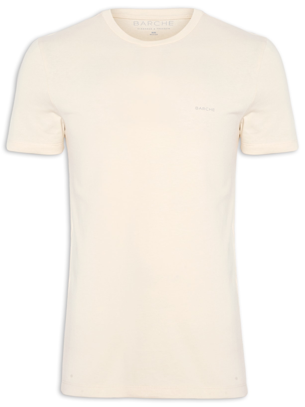 Camiseta Masculina Cotton Estampada - Bege