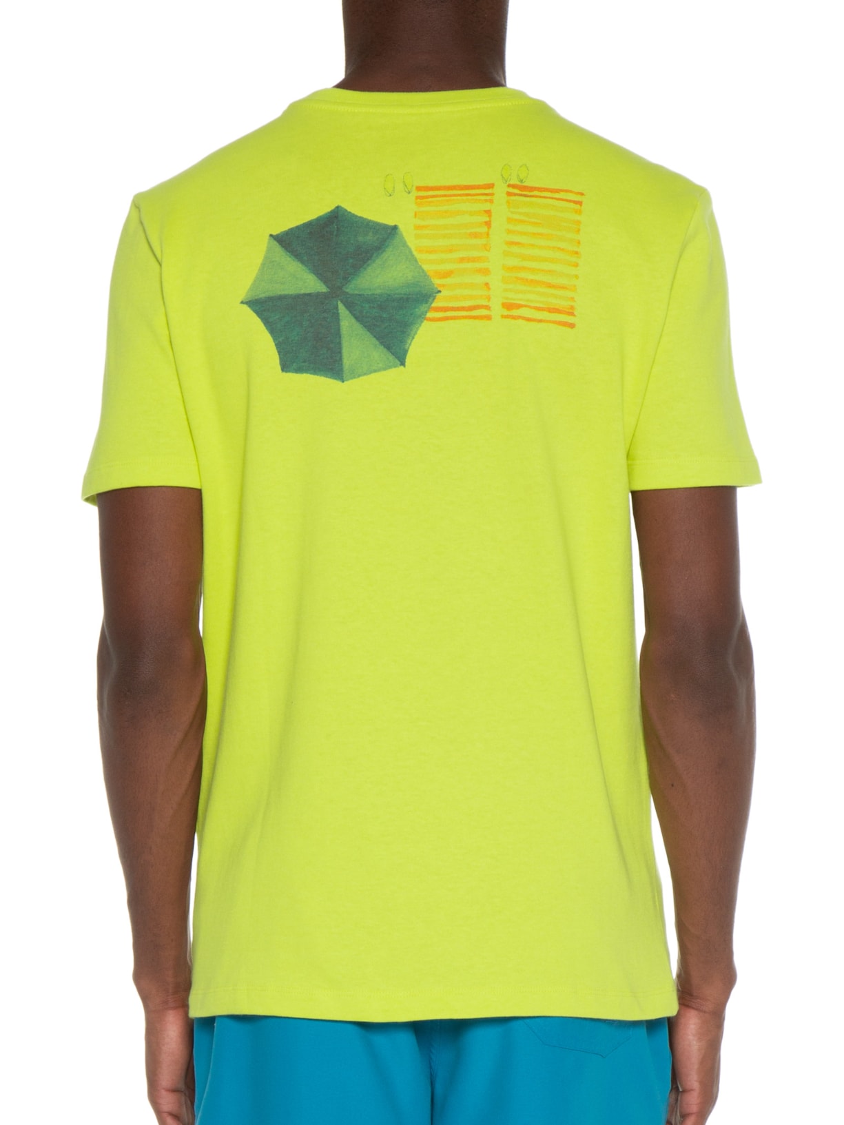 Camiseta Masculina Cotton Estampado Amarelo Barche