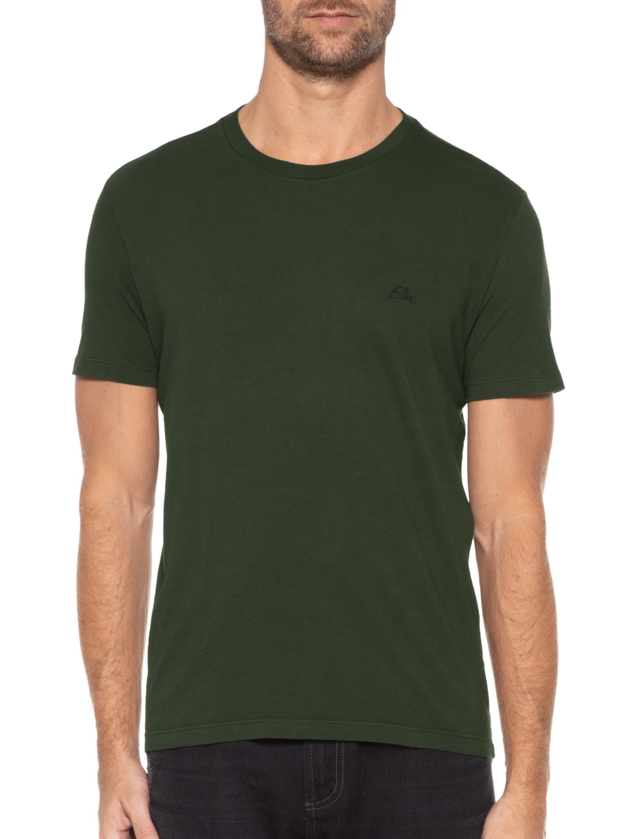 Camiseta Masculina Cotton Fine Aquarela Classic Manga Curta Verde Ellus