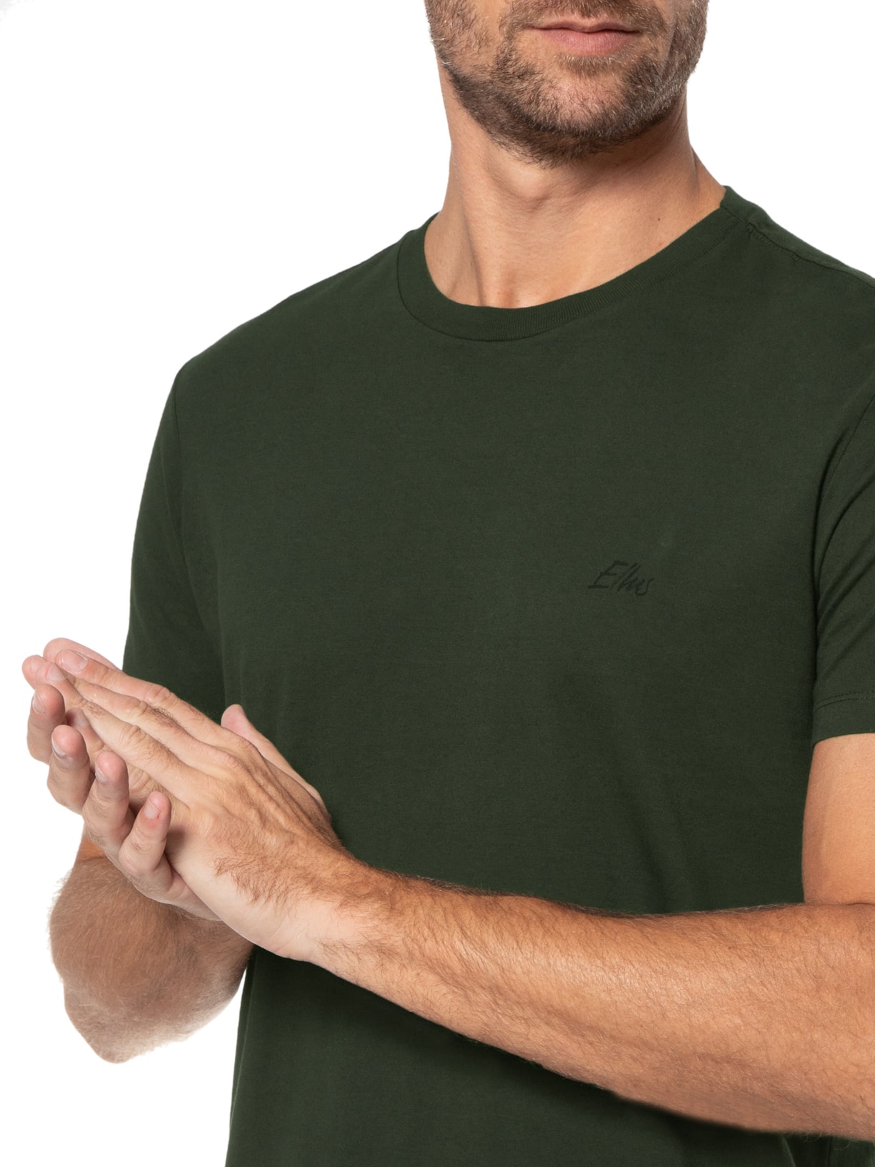 Camiseta Masculina Cotton Fine Aquarela Classic Manga Curta Verde Ellus