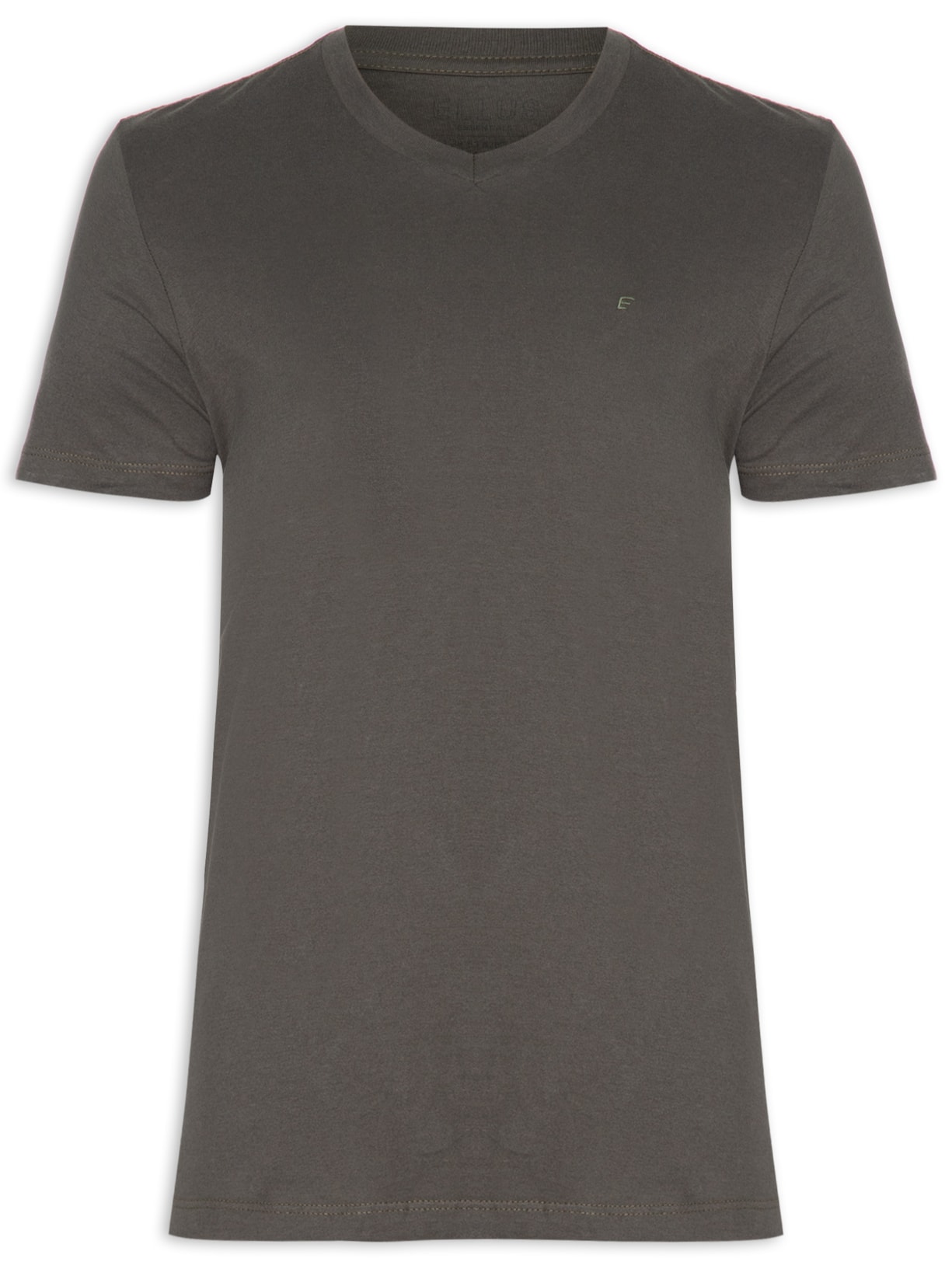 Camiseta Masculina Cotton Fine Easa Classic Decote V - Verde