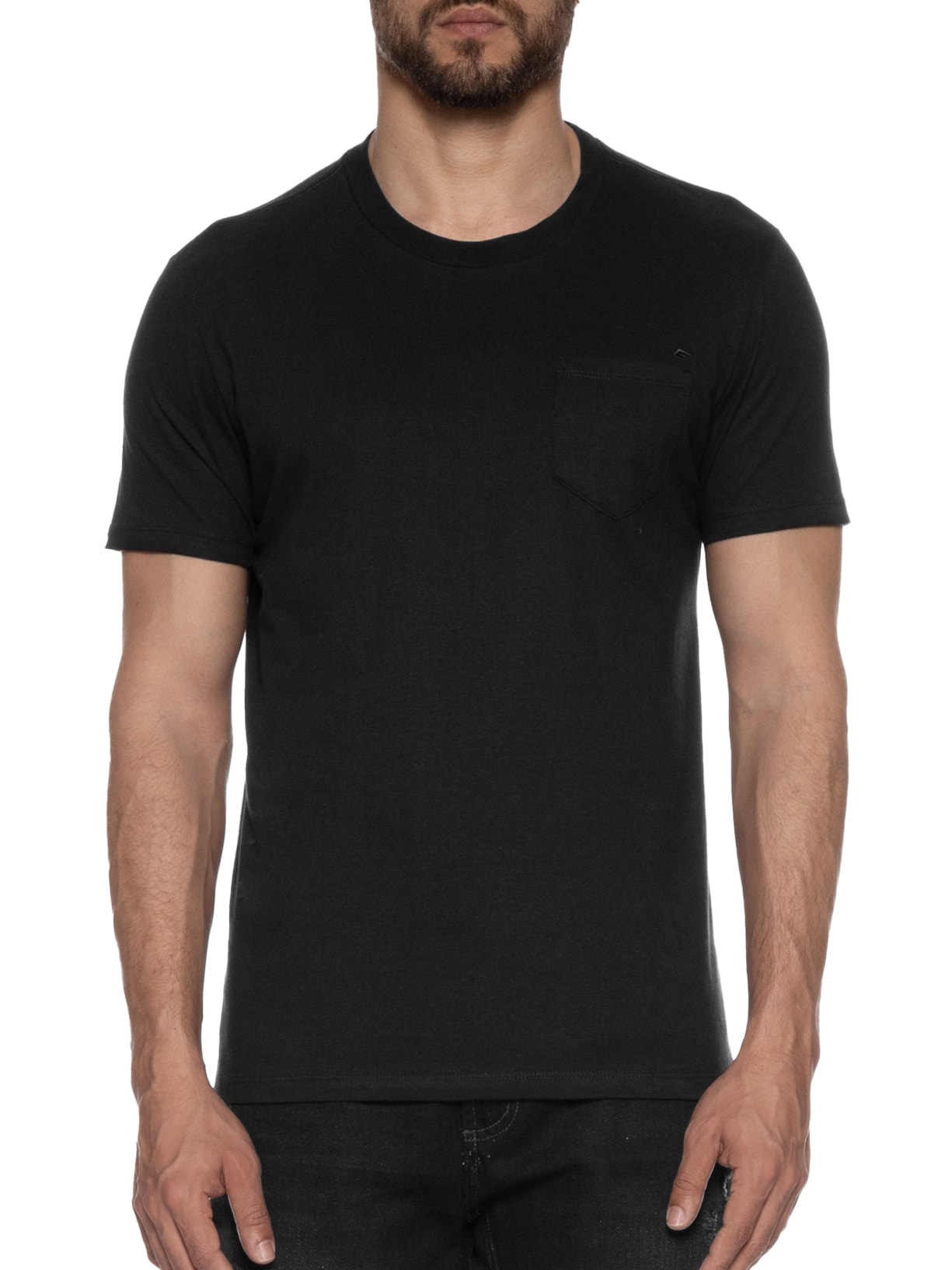 Camiseta Masculina Cotton Fine Easa Pocket Classic Preto Ellus